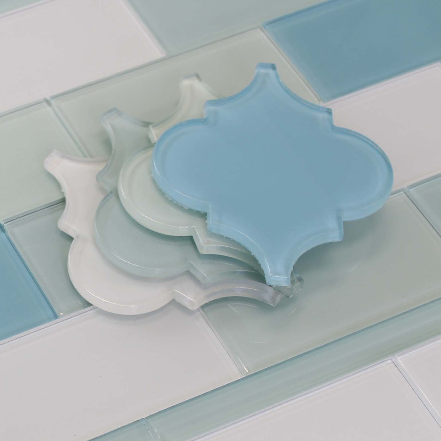 Reflections Hand Painted Linear Glass Mosaic Tiles