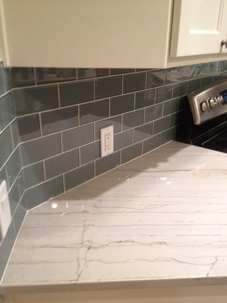 Chimney Smoke Gray 3x6  Glass  Subway  Tiles  Rocky Point 