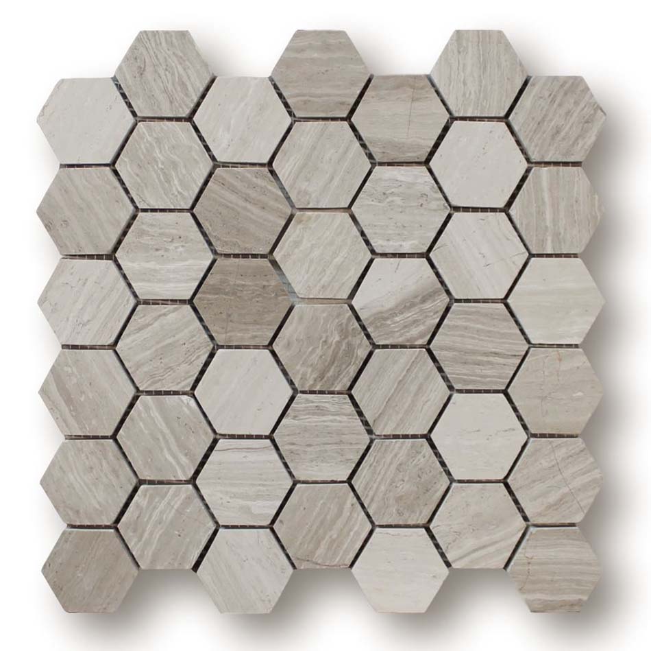 Driftwood Marble 2 Inch Hexagon Mosaic Tiles Rocky Point Tile Online Tile Store 5961