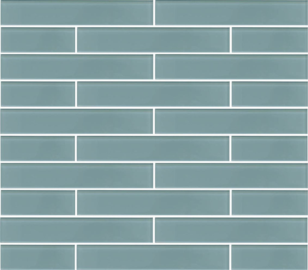 Jasper Blue Gray 2x12 Glass Subway Tiles Rocky Point 