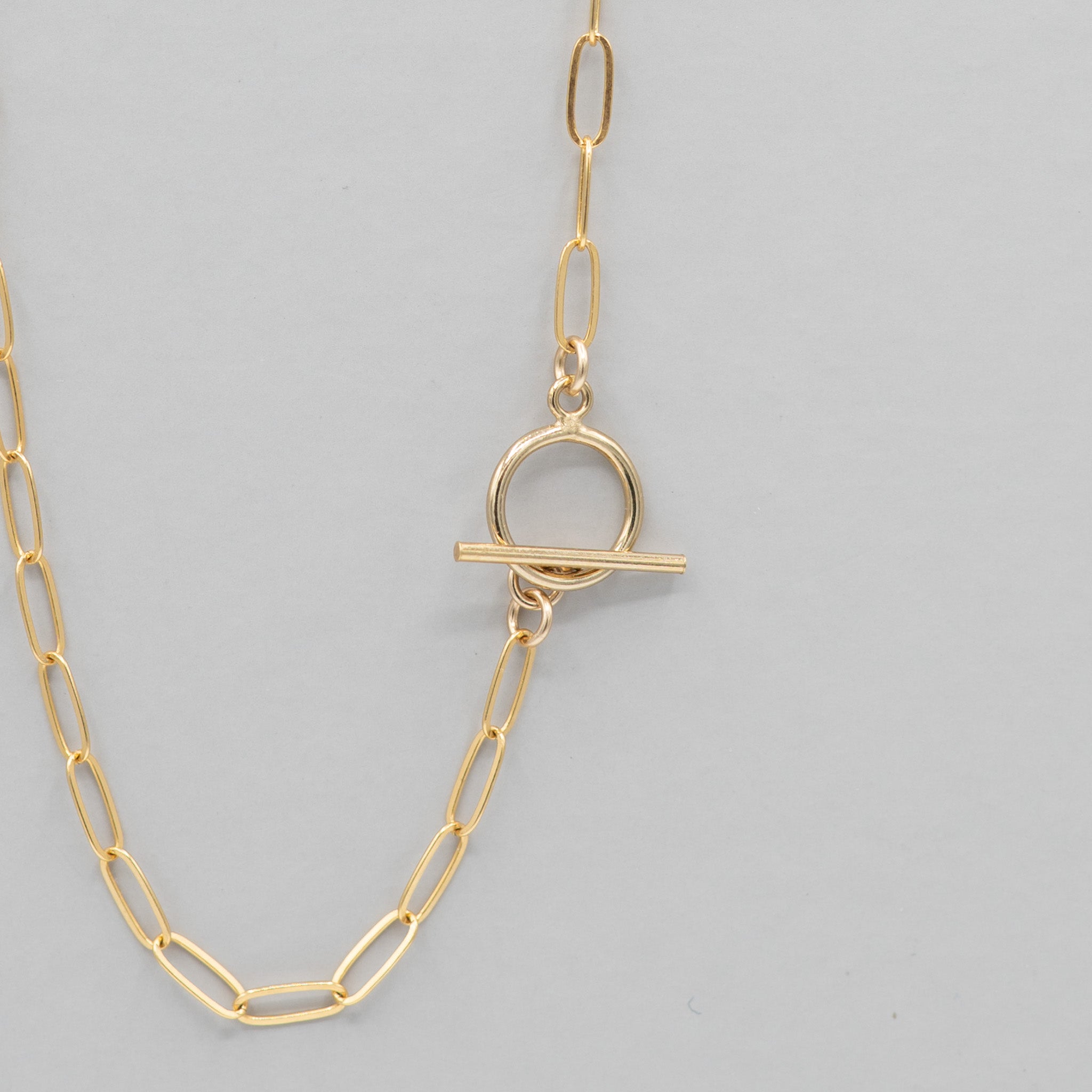 Gold Filled Paperclip Chain with Open End Loops