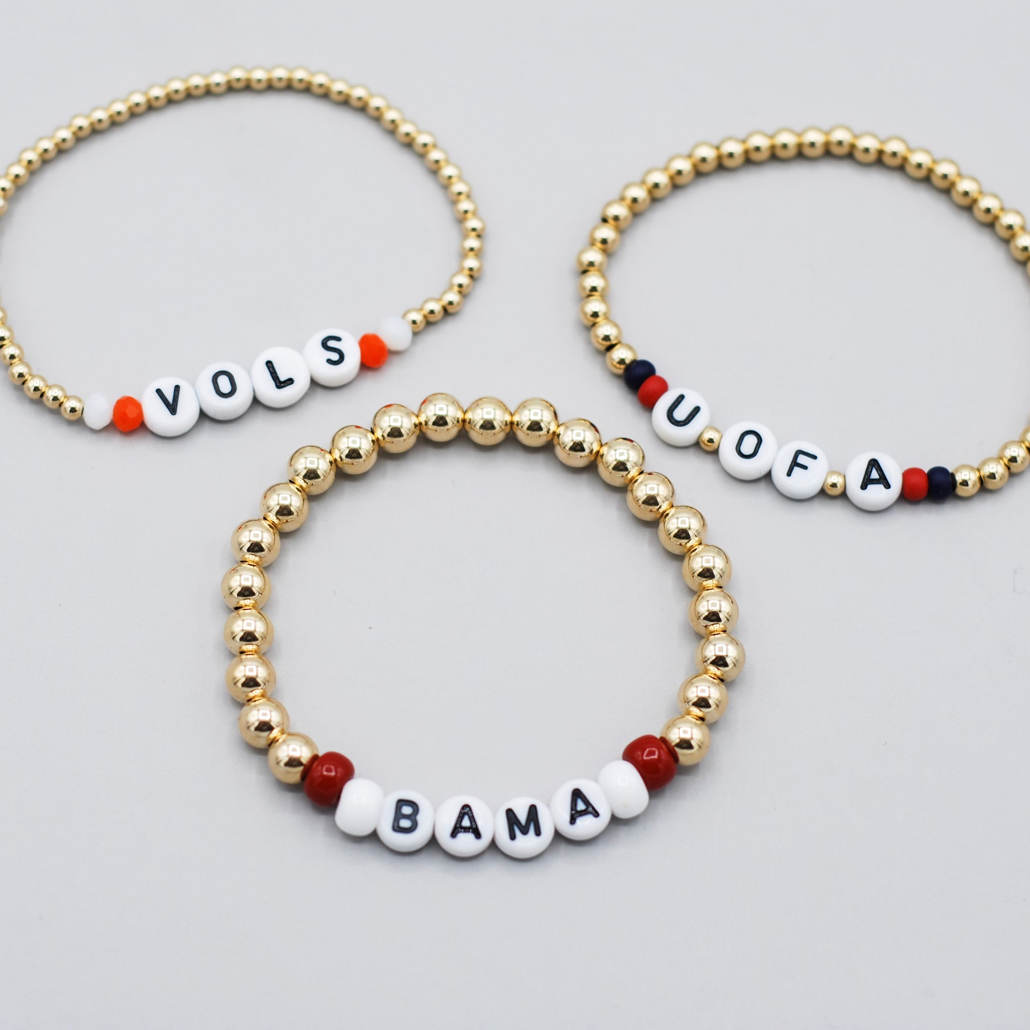 Personalised Bead Bracelet - White Seed Beads – Vilda Jewellery