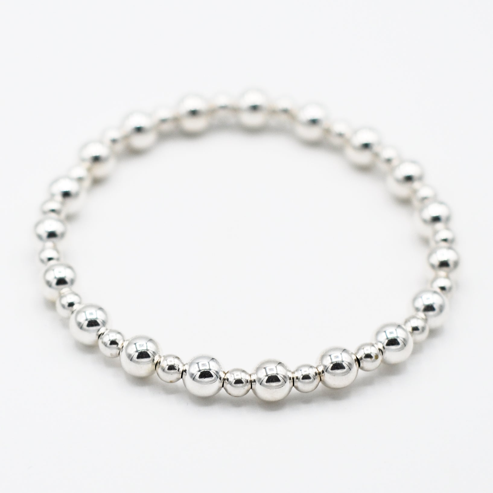 Sterling Silver Beaded Stretch Bracelet only 25  Silver Secrets 