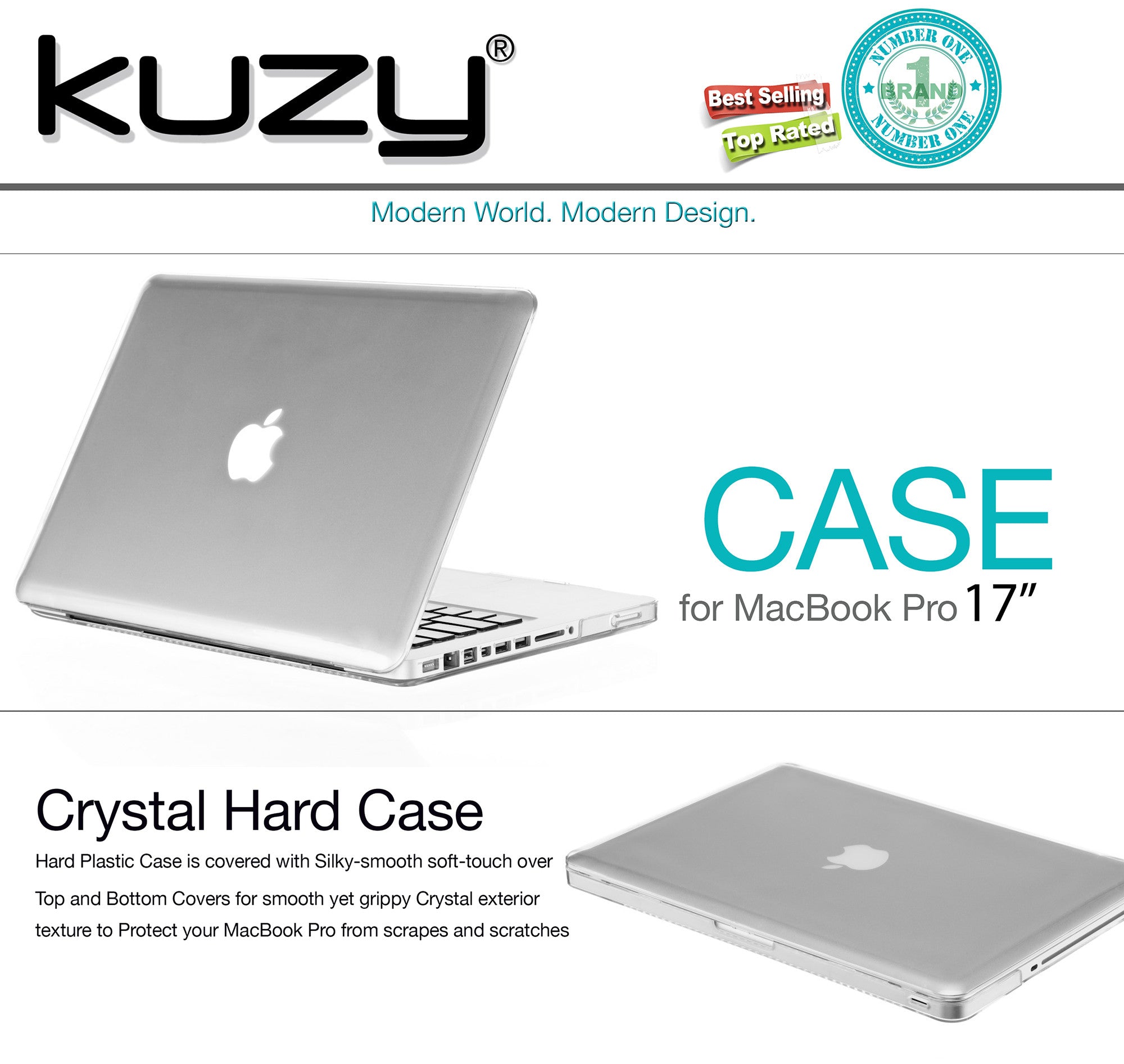 Macbook Pro 17 Inch Case Model A1297 Crystal Clear Kuzy