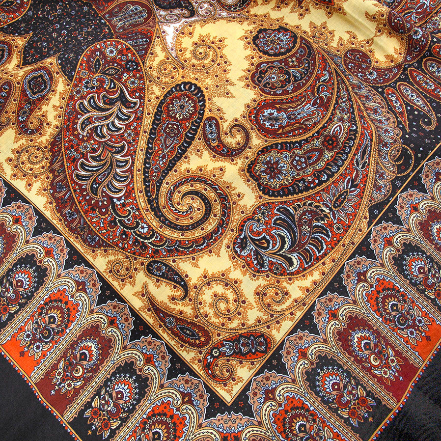 Russian Shawl - Dark Brown With Umber Intricate Pattern – Podarok