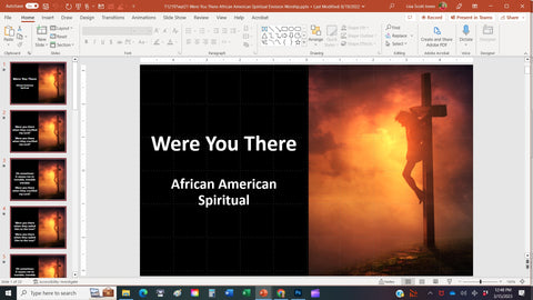 Open existing lyric Powerpoint