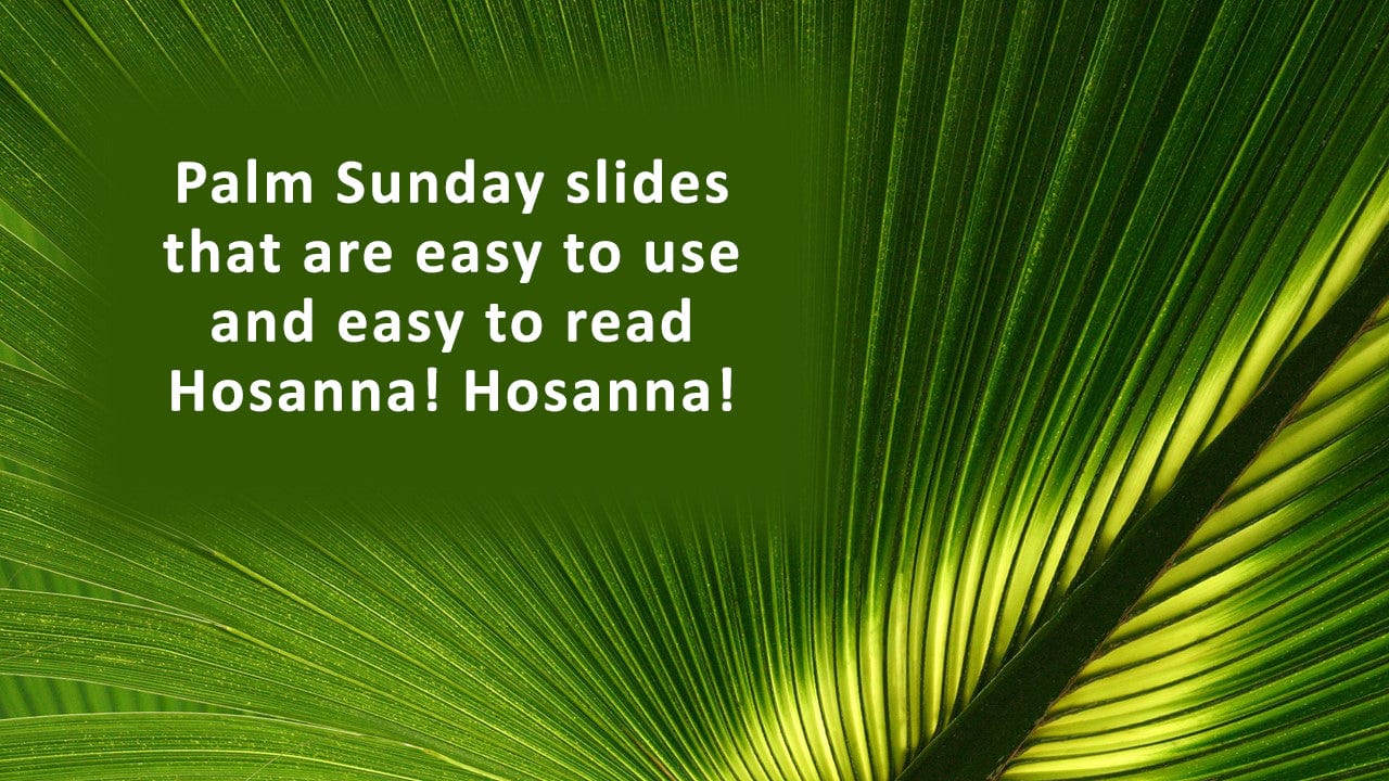 Hosanna Palm Sunday Powerpoint Energize Worship