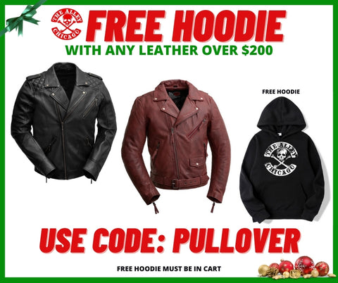 Free Pullover Hoodie with Leather $200 and Up