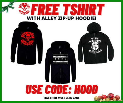 Free Tshirt with Zip Up Hoodie