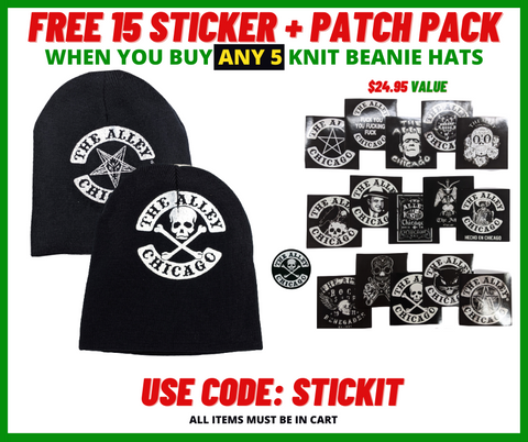 Free Sticker Pack with 5 Beanie Hats