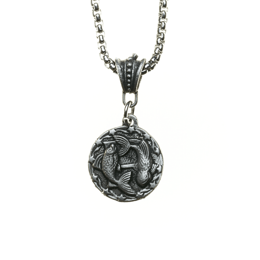 Pisces Zodiac Roman Coin Style Necklace