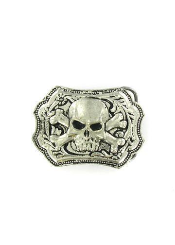 Ornate Western Style Vampire Skull And Crossbones Belt Buckle The Alley Chicago 