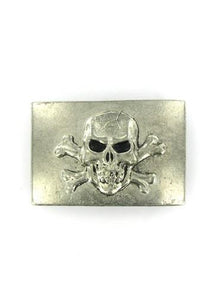 Belts & Buckles - Skull & Crossbones Rectangle Belt Buckle