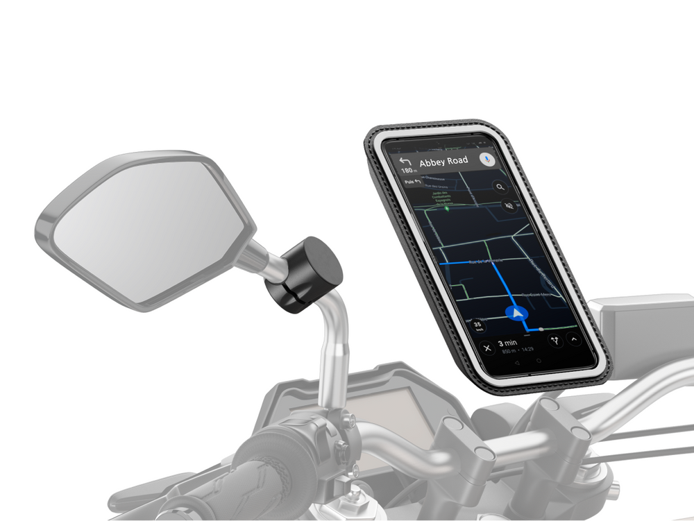 Magnetic smartphone mirror PRO mount for motorcycle