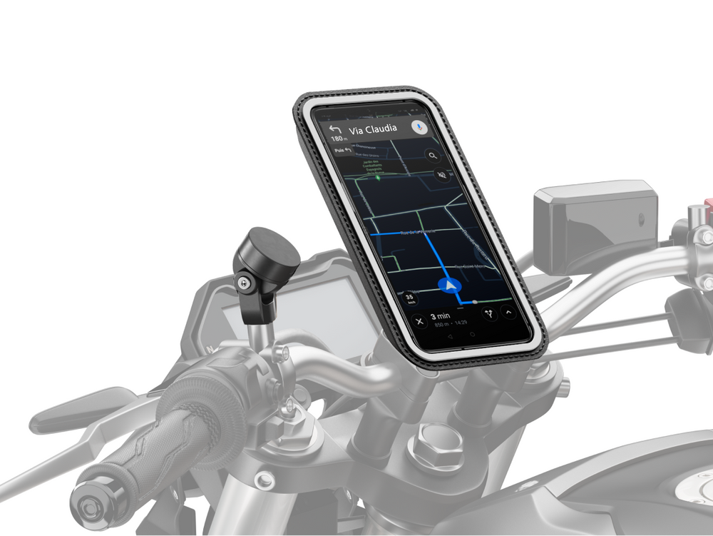 Supporto telefono per specchietto moto