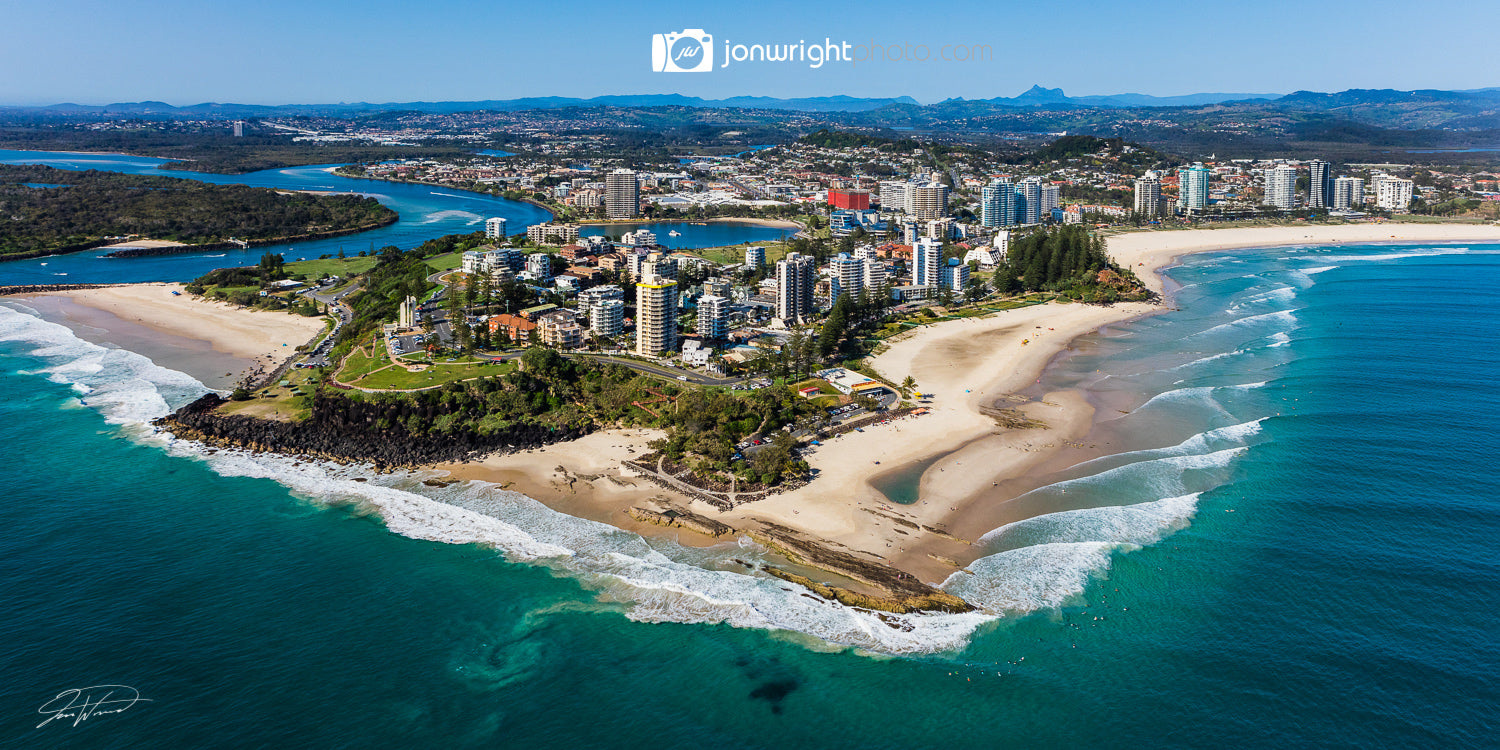 Coolangatta, Snapper Rocks, Aerial, Canvas art