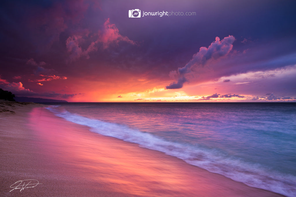 リトグラフ Sunset.Beach.Hawaii | psicologiapadua.com.ar