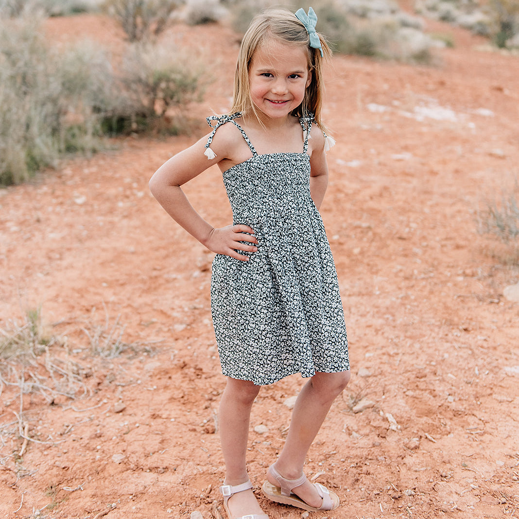 oh baby! Gidget Smocked Woven Dress - Midnight Garden