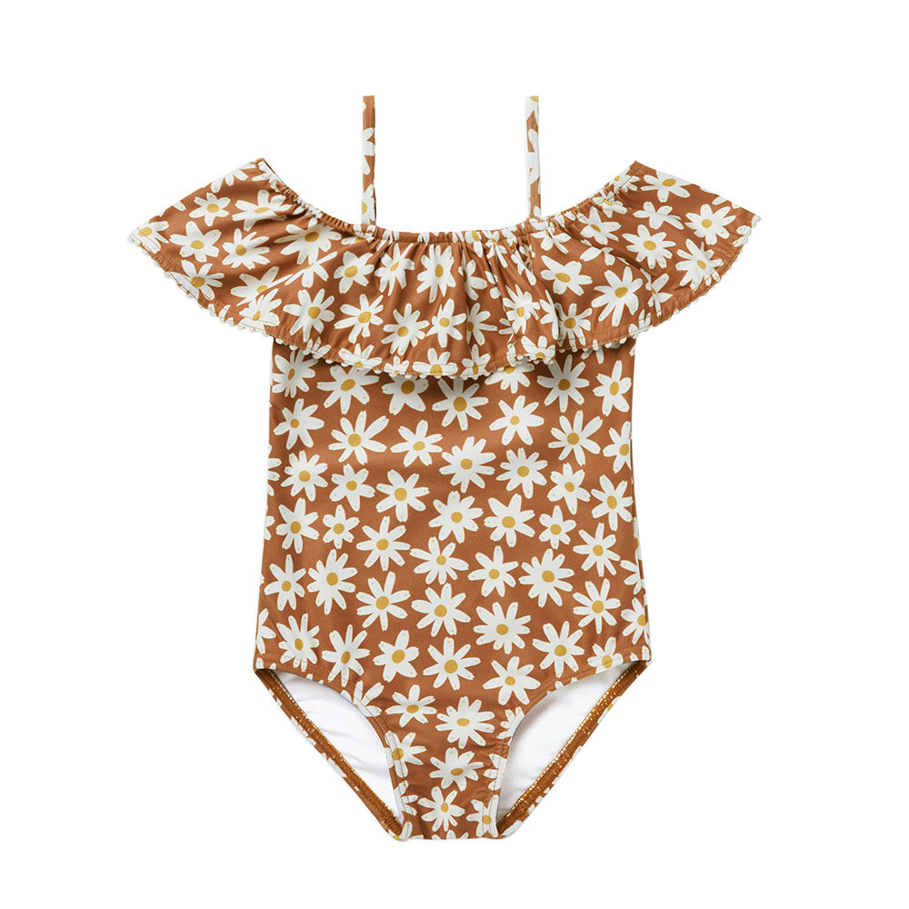 daisy print bathing suit