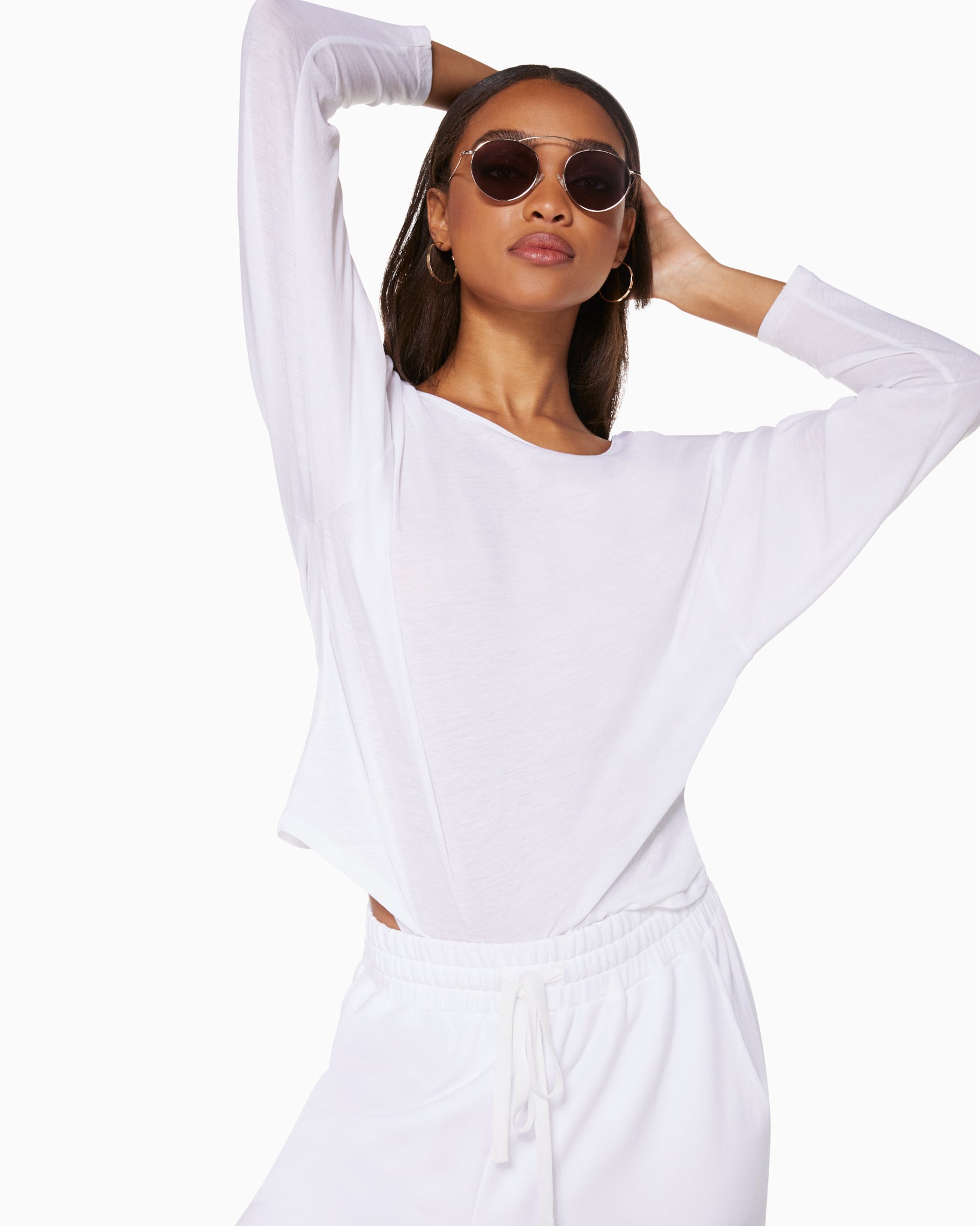  Jane Drop Shoulder Top in Ivory