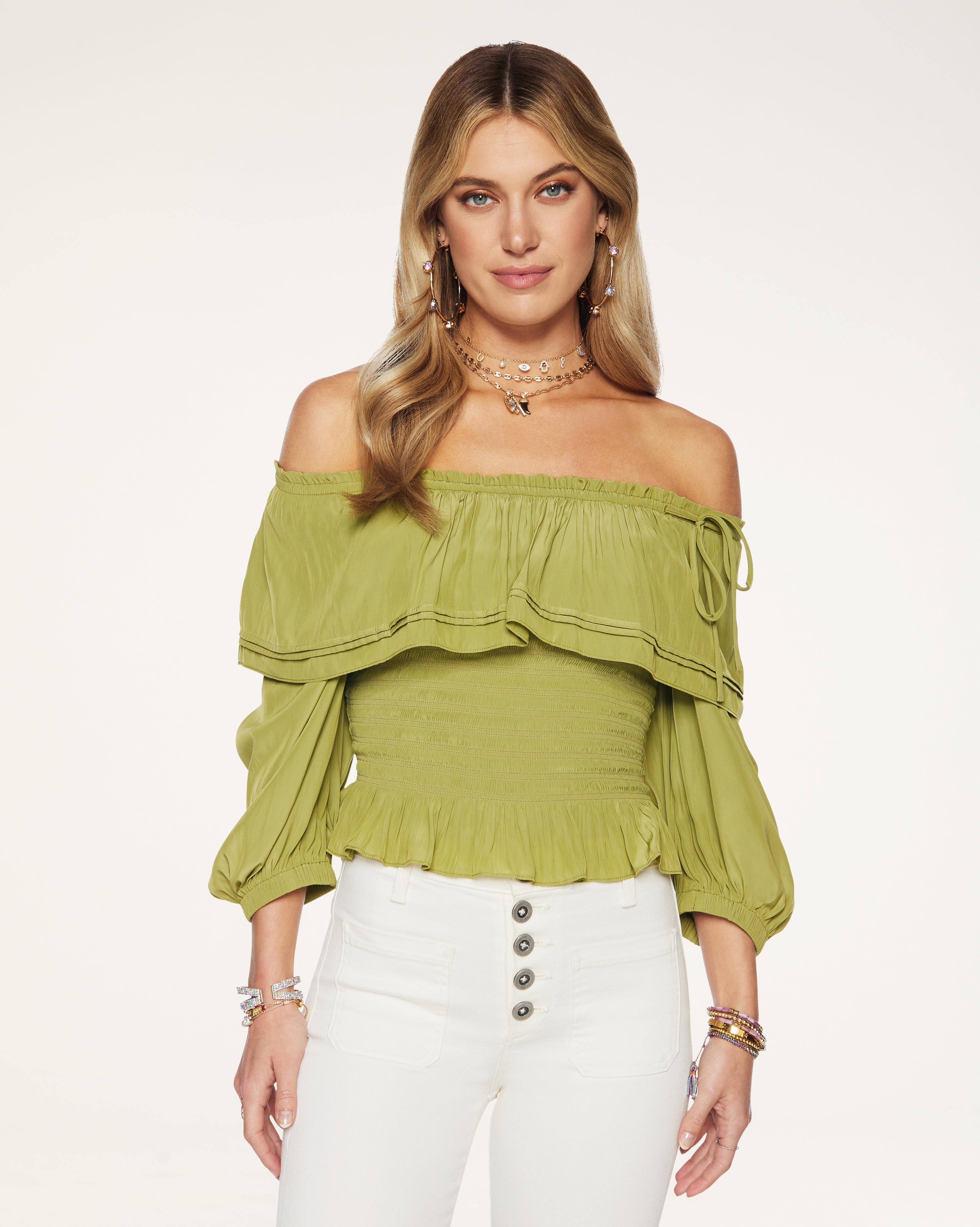  Frankie Off-the-shoulder Top in Willow