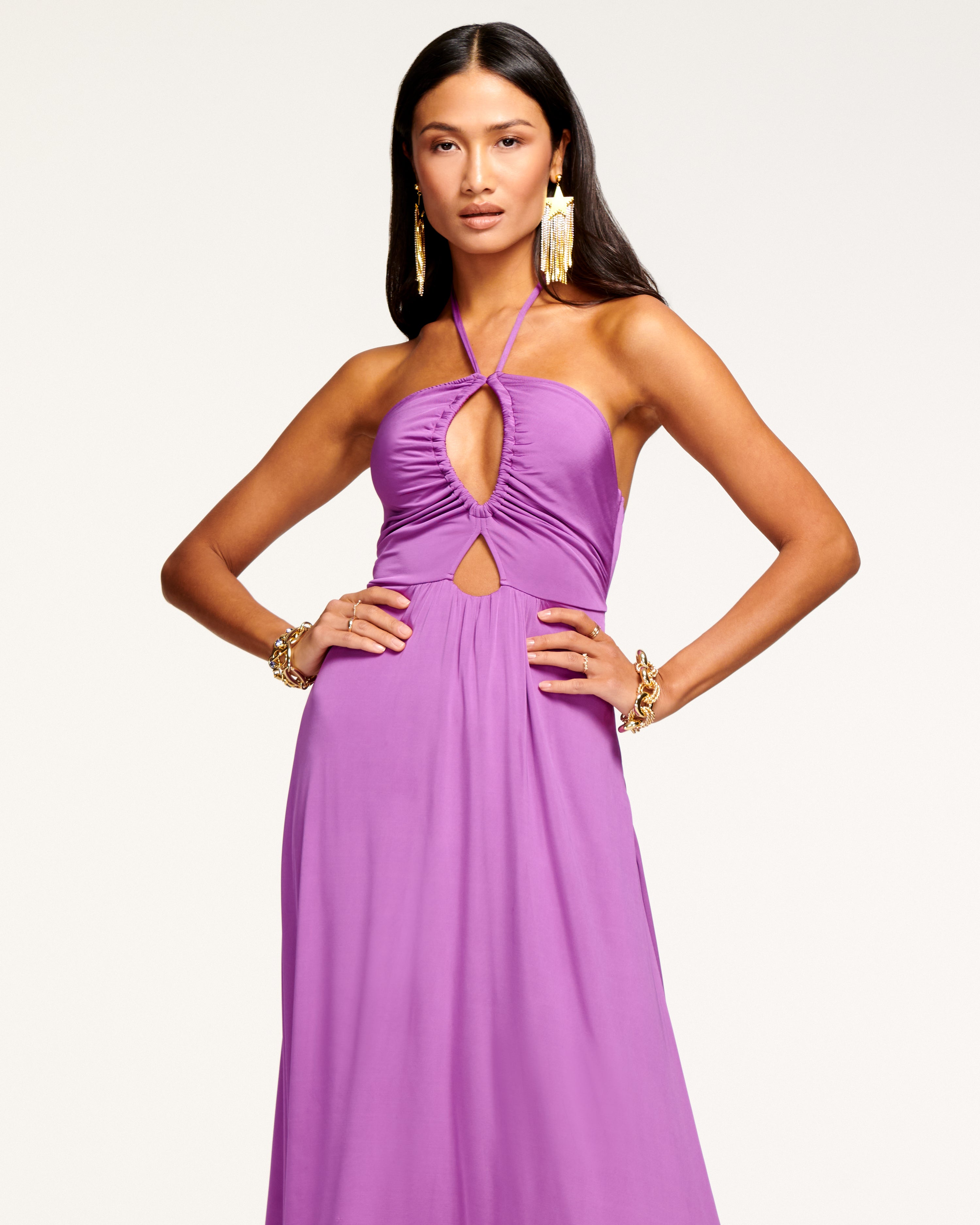  Samba Cutout Maxi Dress in Petunia