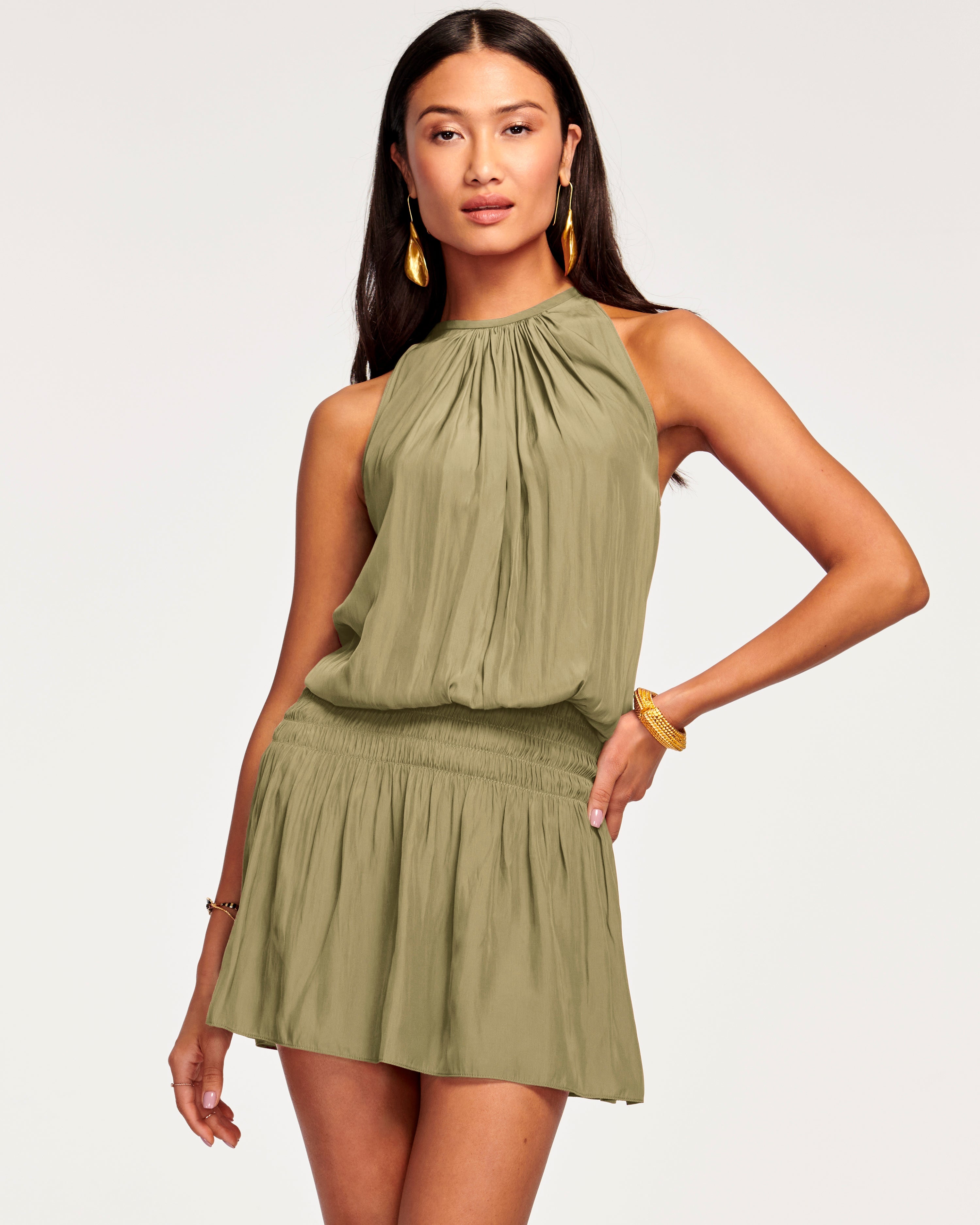 Ramy Brook Paris Sleeveless Mini Dress In Clover