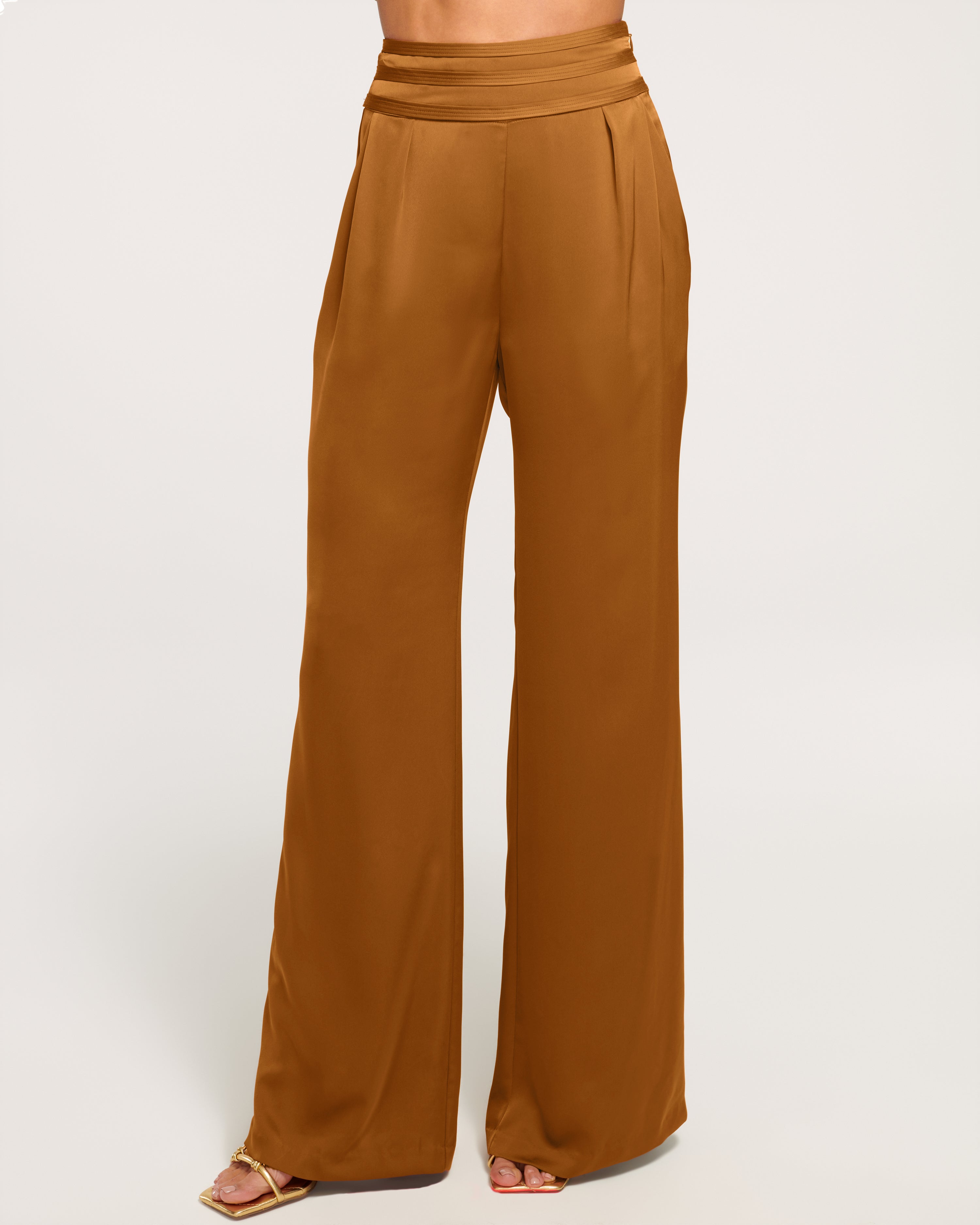 Ramy Brook Joss Wide Leg Pant In Copper