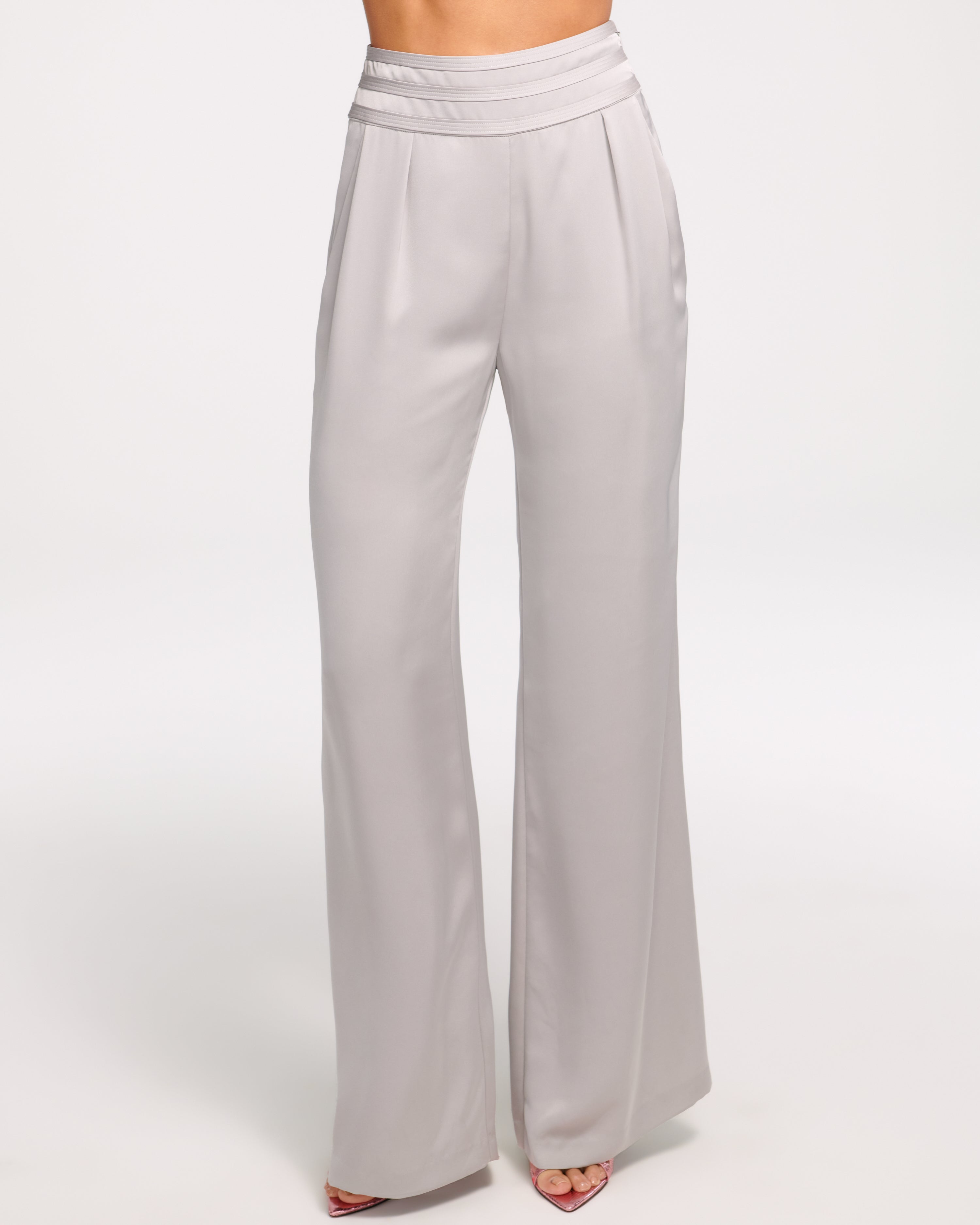 Ramy Brook Joss Wide Leg Pant In Crystal Grey