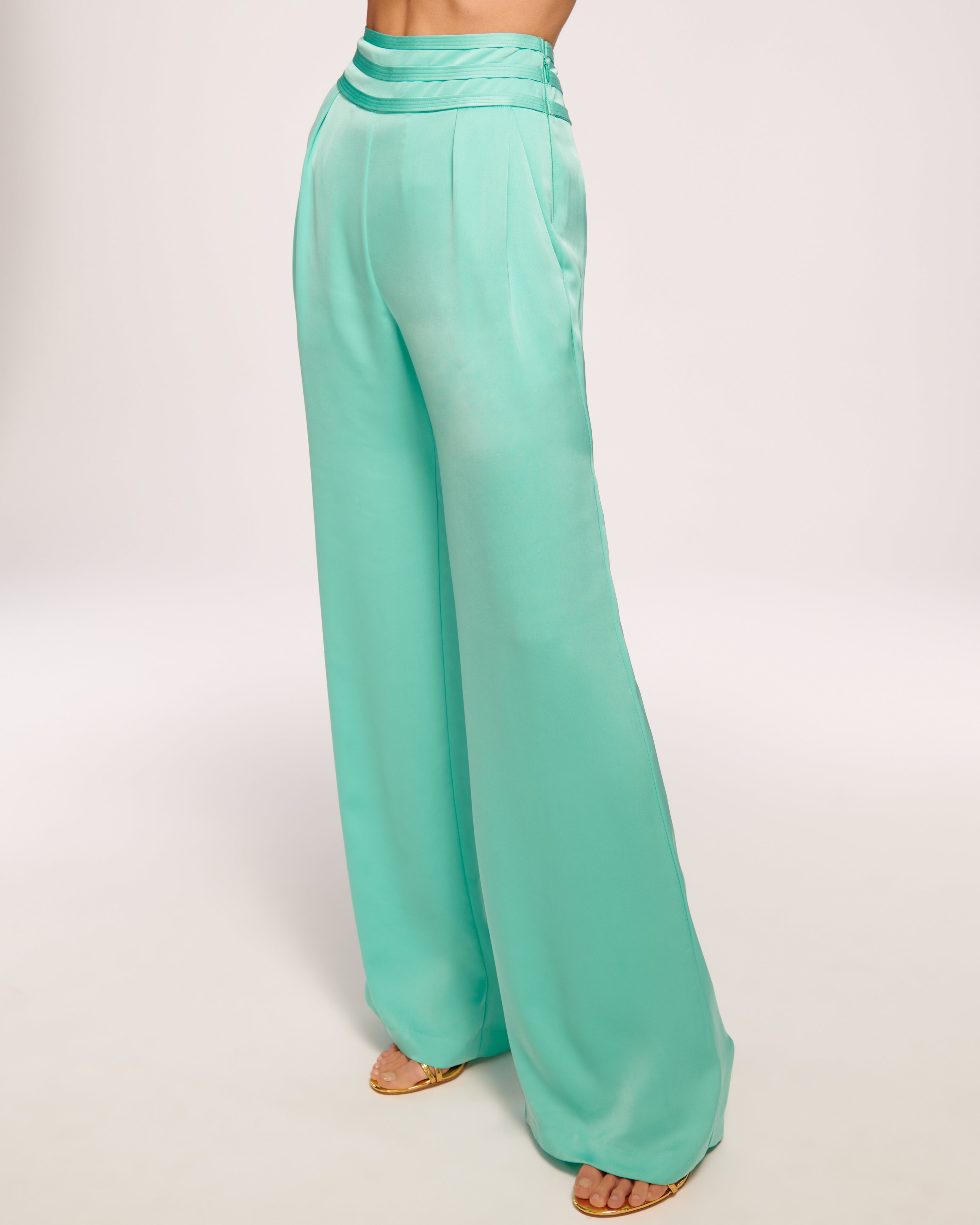 Ramy Brook Joss Wide Leg Pant In Malachite