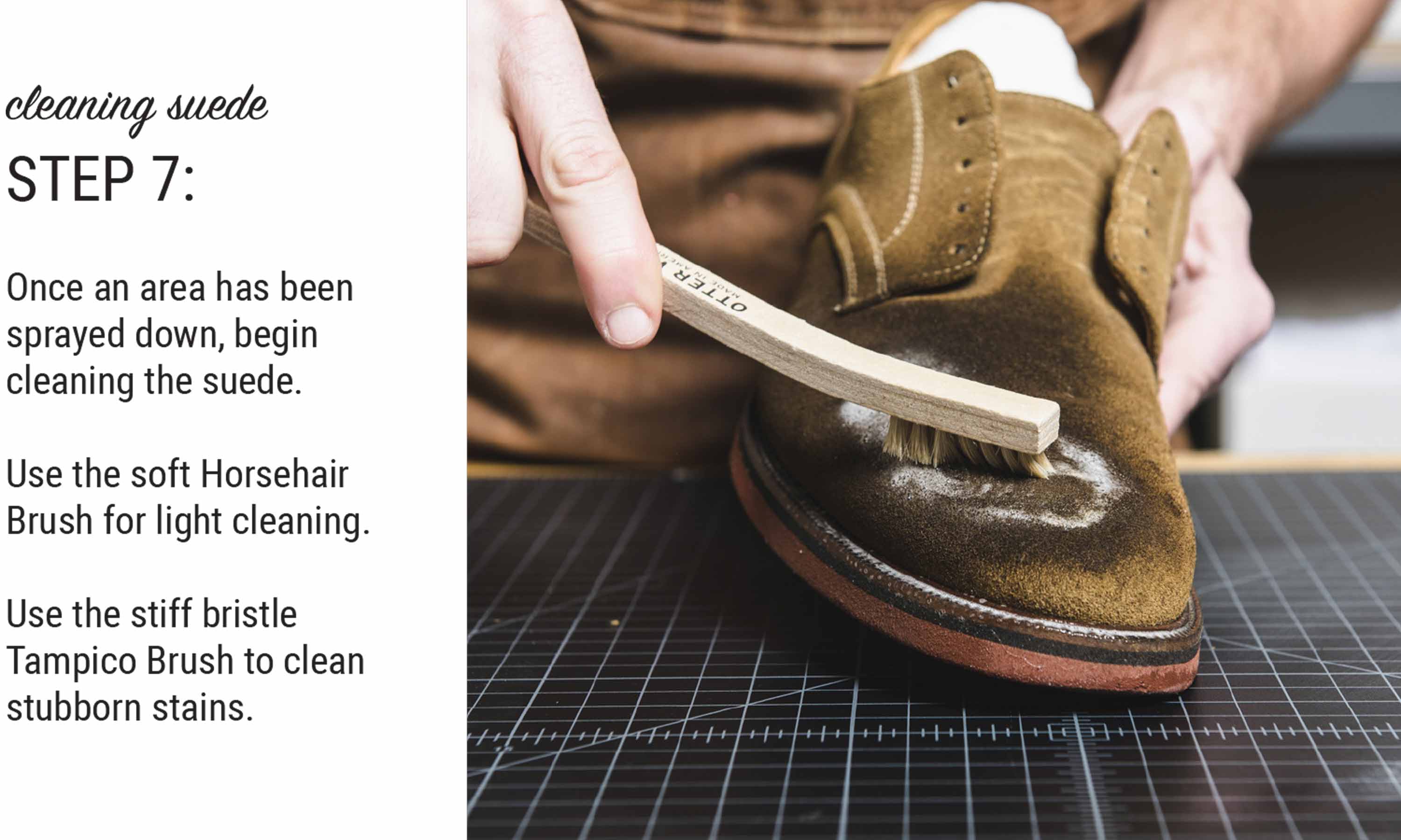 how to clean sueded leather with otter wax suede cleaner