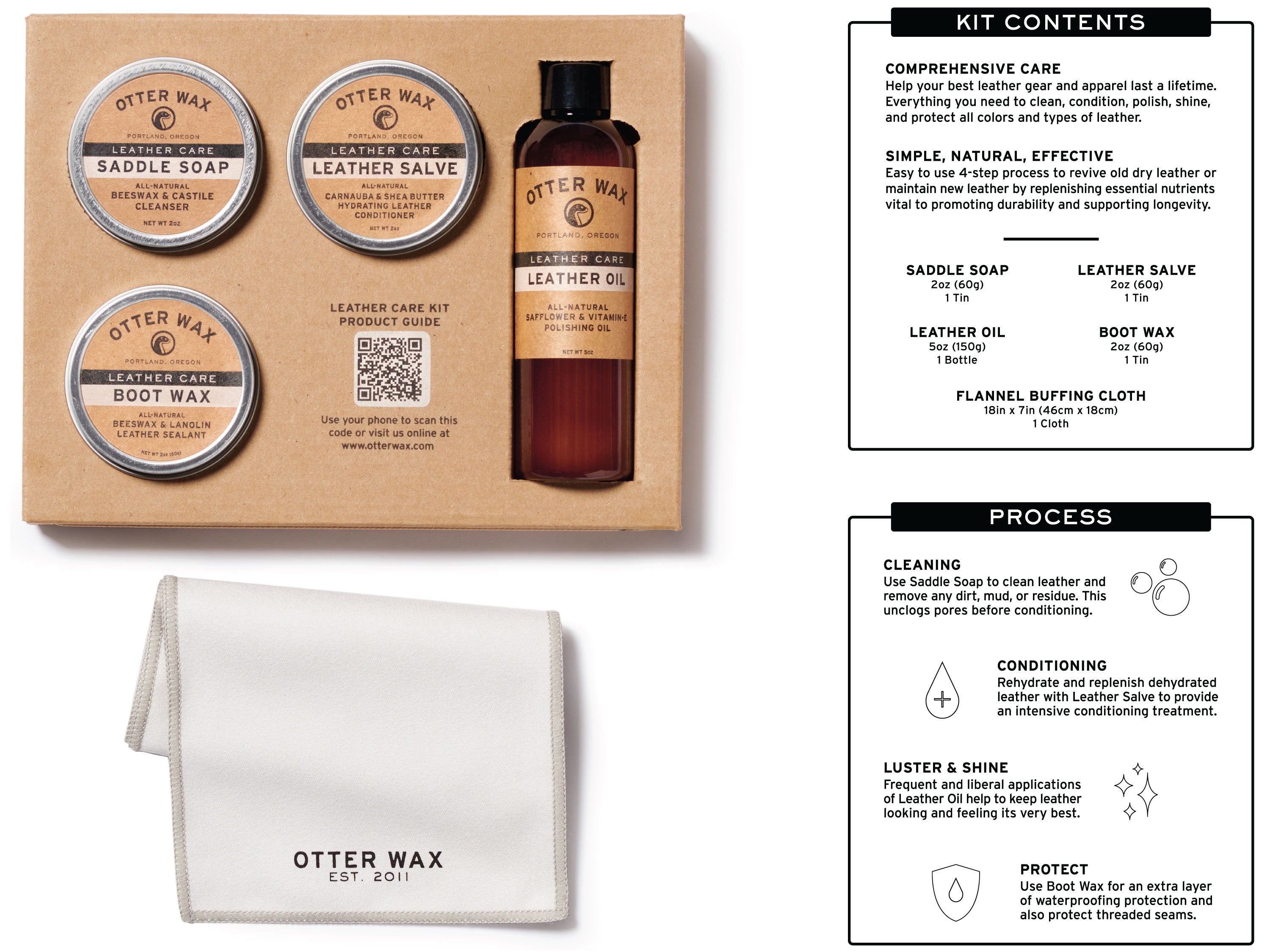 Otter Wax Leather Care Kit Instructions
