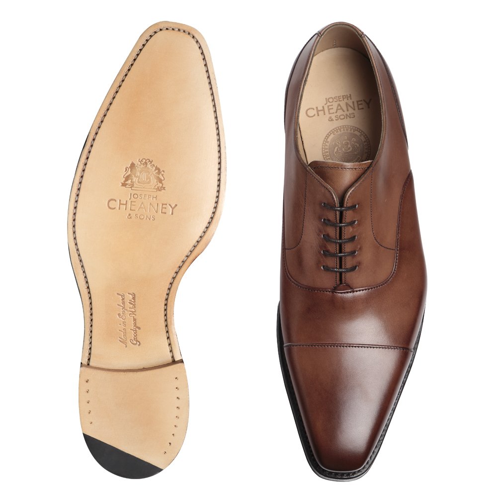 Cheaney Warwick Capped Oxford in Mocha 