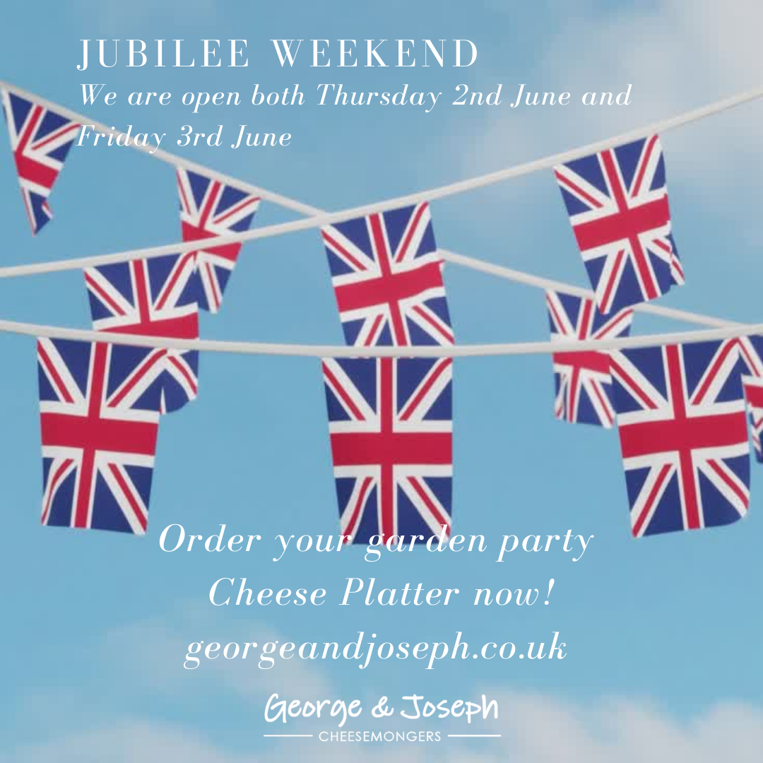 jubilee weekend cheese platters at george & joseph june 2022