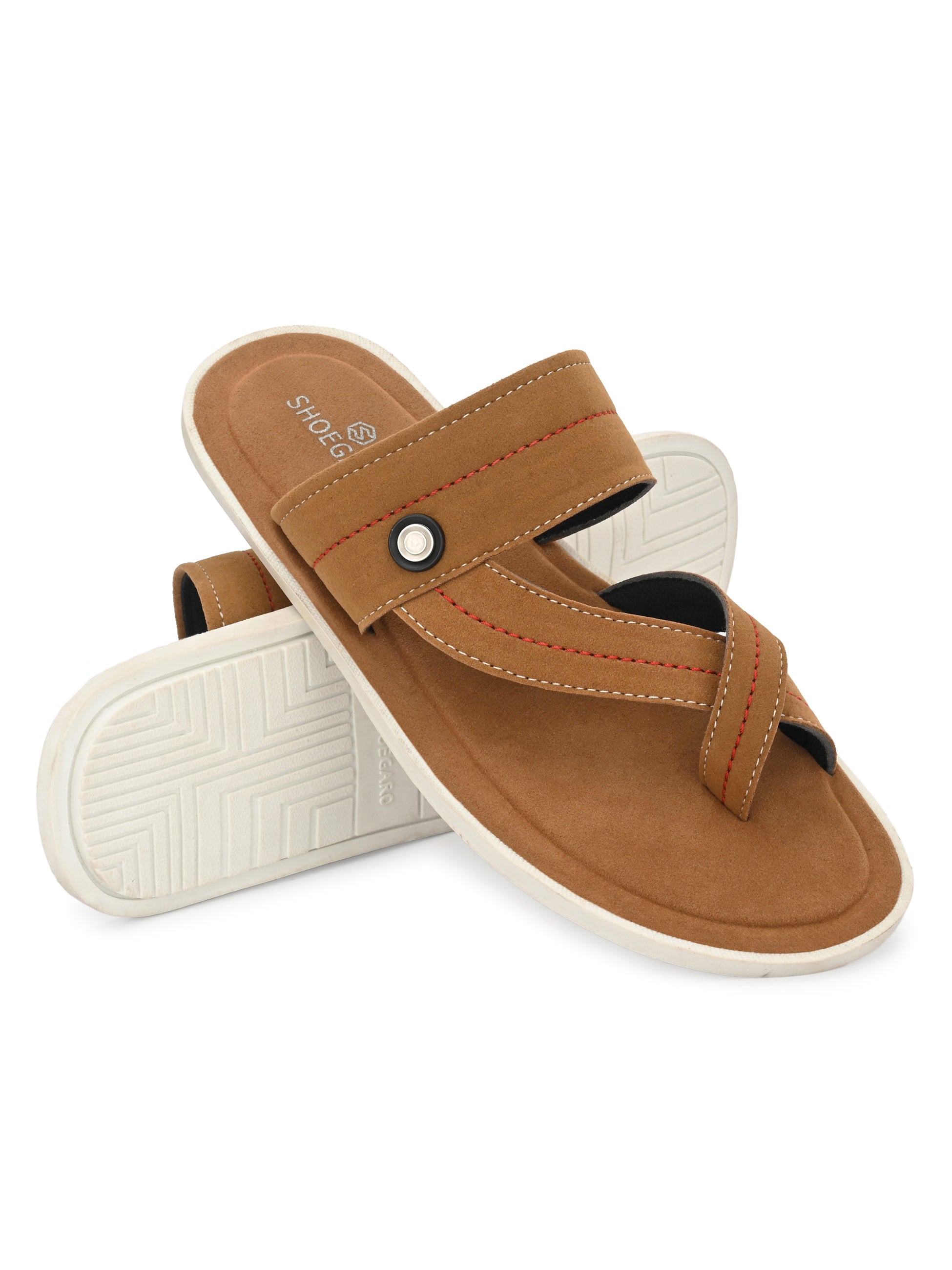Comfy Tan Toe Ring Slippers