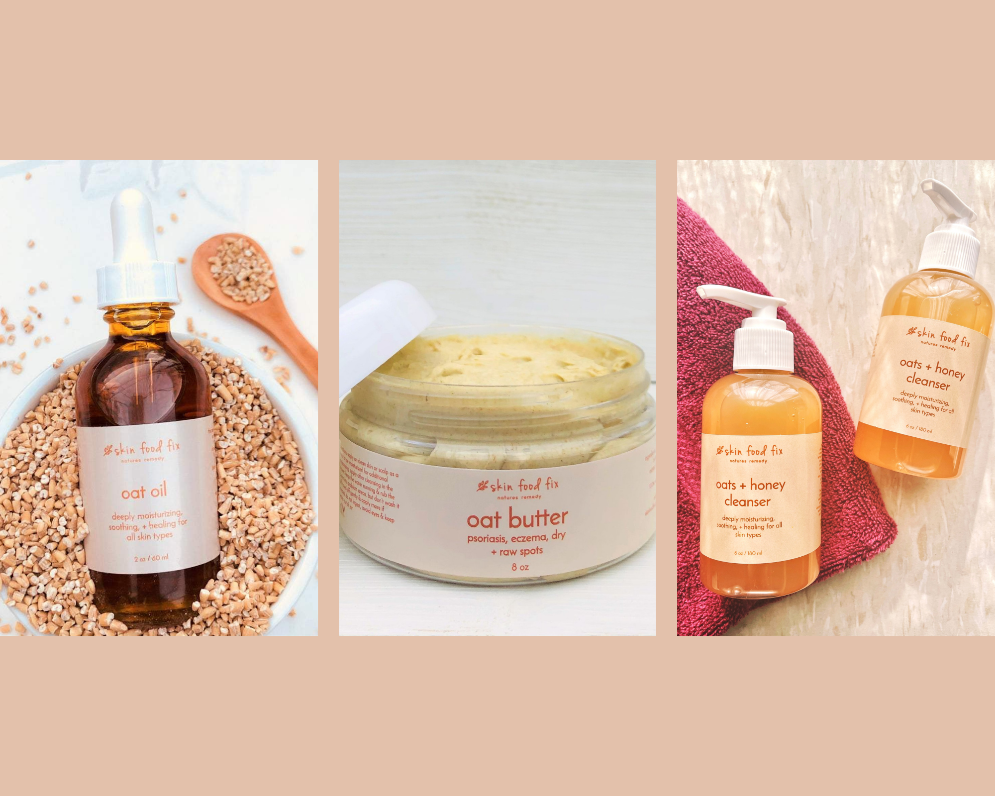 oat oil skin and hair products