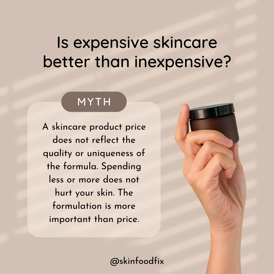 skincare expensive vs cheap myth
