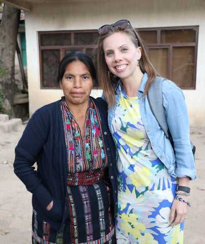 4 All Humanity founder Zoe Schumm with artisan group in Guatemala