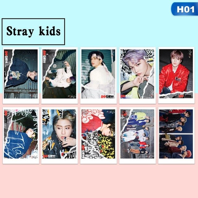 10PCS Set NEW KPOP  STRAY KIDS LOMO Cards Album  HD 