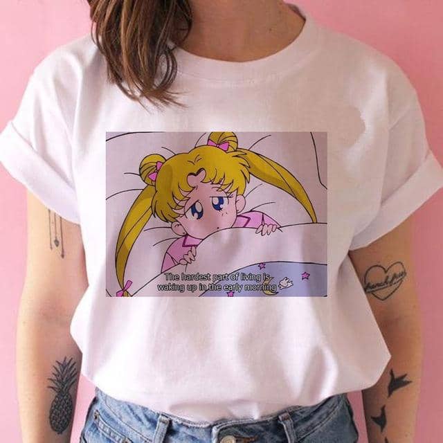 Kpopshop Originals - Funny Sailor Moon Women Aesthetic 90s T-shirt Top