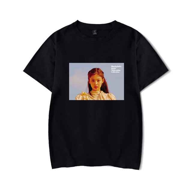 Kpop Girl Groups BLACKPINKs T-shirt KILL THIS LOVE Album JISOO JENNIE LISA ROSÉ Tops Versatile Simple T Shirt Girlfriend Gifts