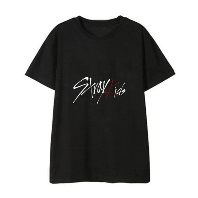 Kpop STRAY KIDS T Shirts Concert Same Black White Tee Tops — Kpopshop