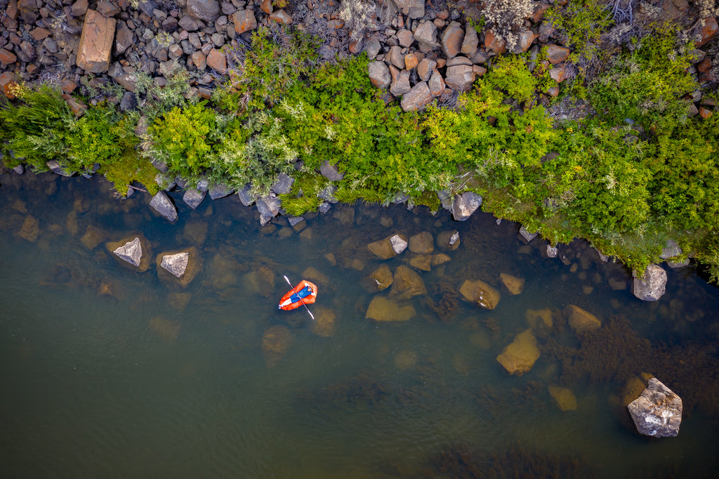 Rafting the Colorado River - drone photography