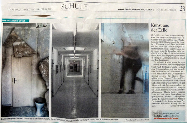 Artikel über Projektwoche von PhotoWerkBerlin im Tagesspiegel