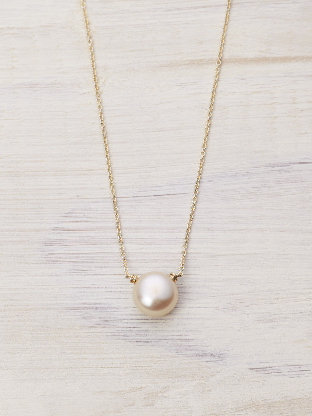 pearl drop necklace silver