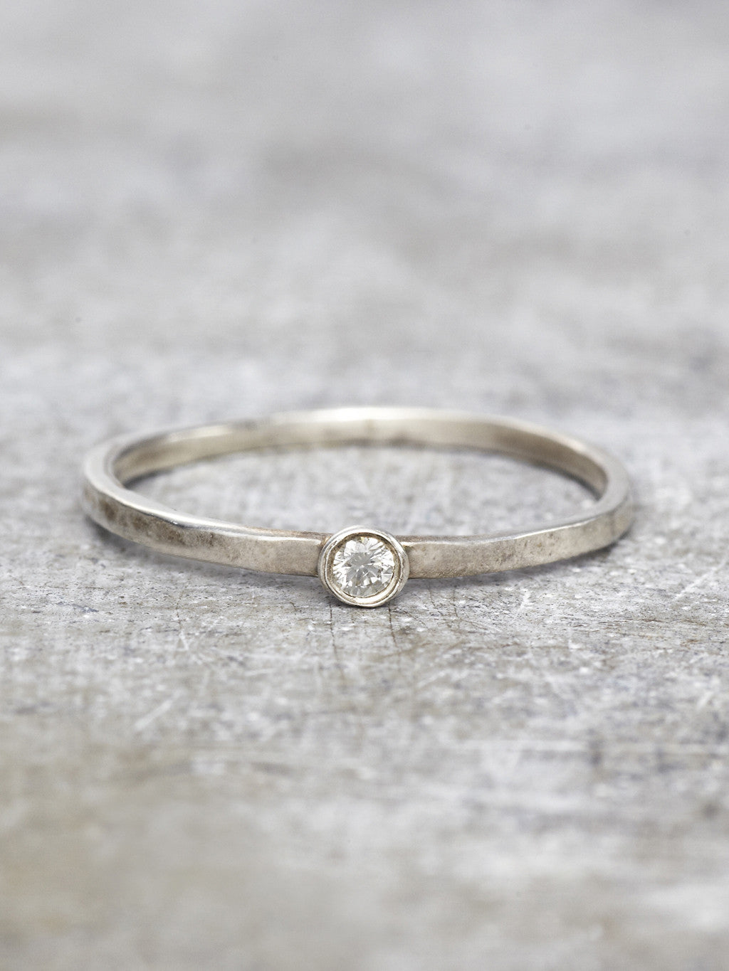 Solitaire Diamond Stacking Rings | LUNESSA