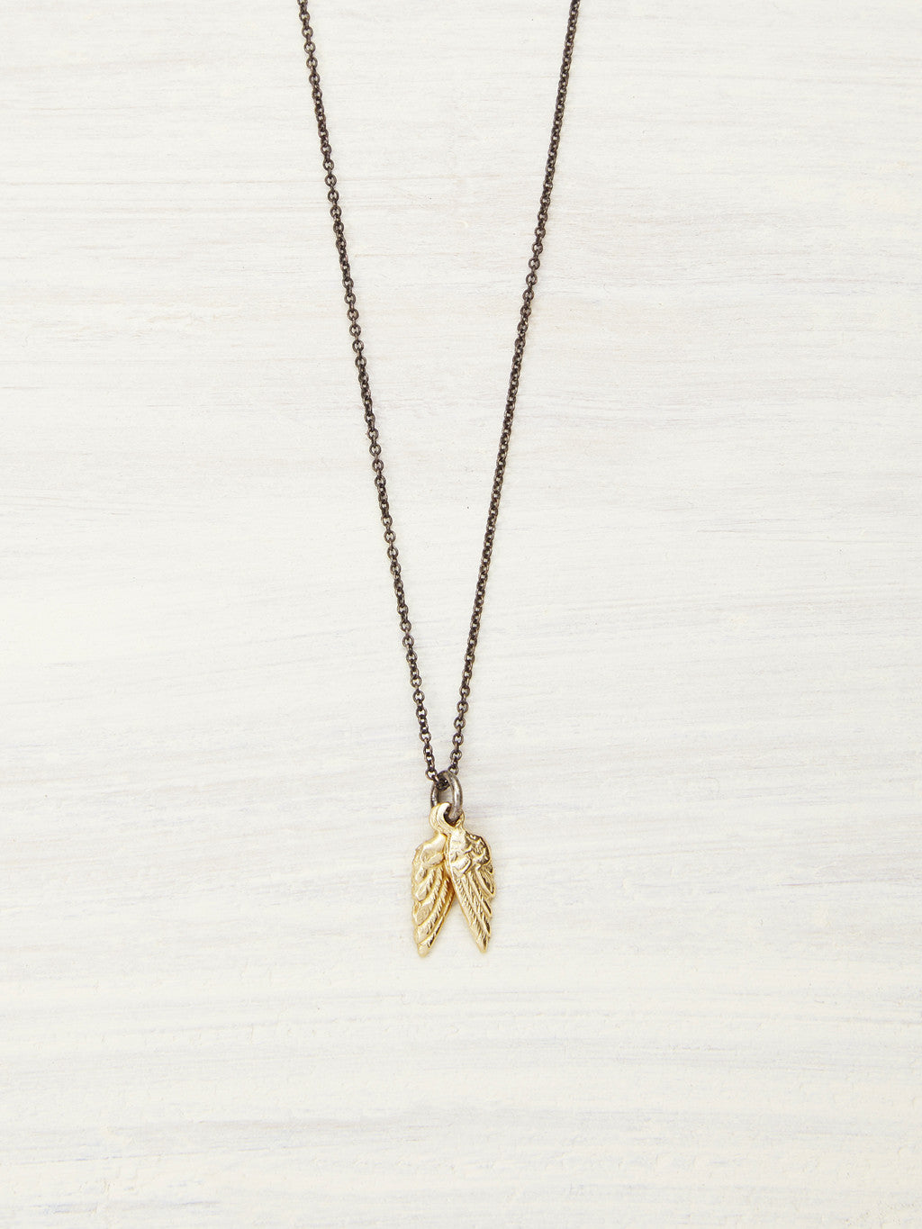 14K Gold Baby Angel Wings Necklace 