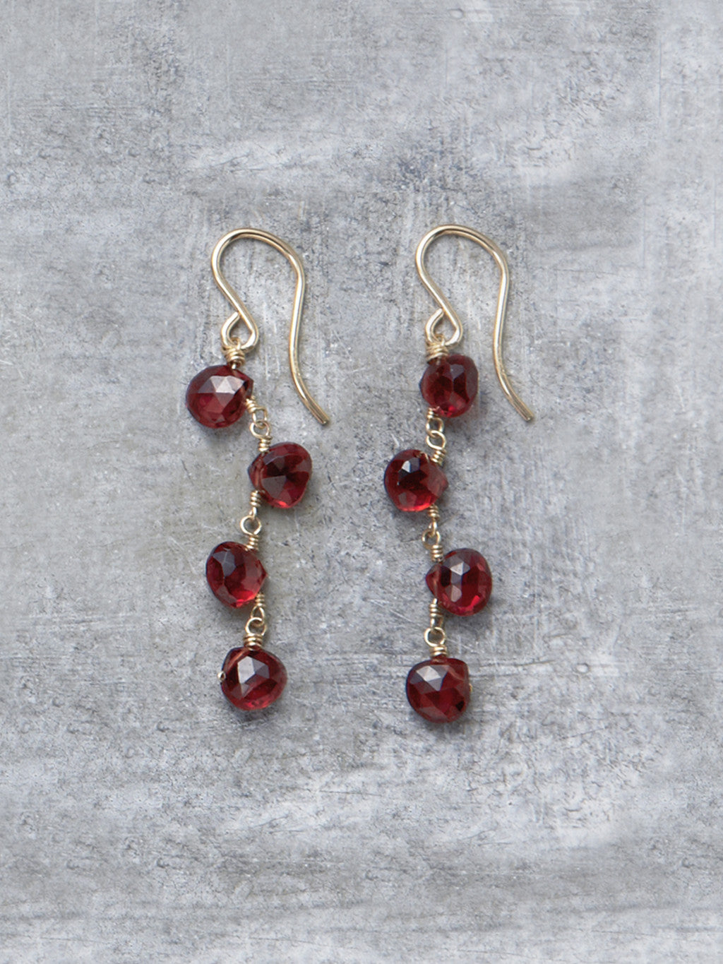 Garnet Zig Zag Earrings | LUNESSA