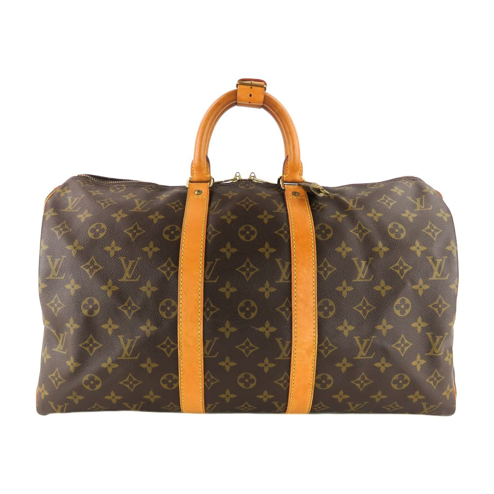 Louis Vuitton Brown Monogram Canvas Keepall 45 Luggage Bag – Mosh Posh Designer Consignment Boutique