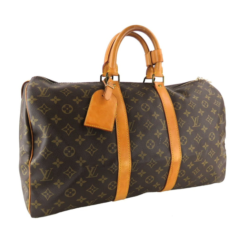 Louis Vuitton Brown Monogram Canvas Keepall 45 Luggage Bag – Mosh Posh Designer Consignment Boutique